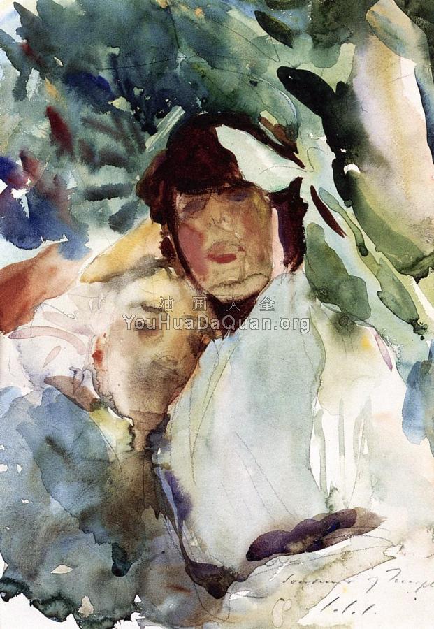 Ena Wertheimer with Antonio Mancini - 约翰·辛格·萨金特